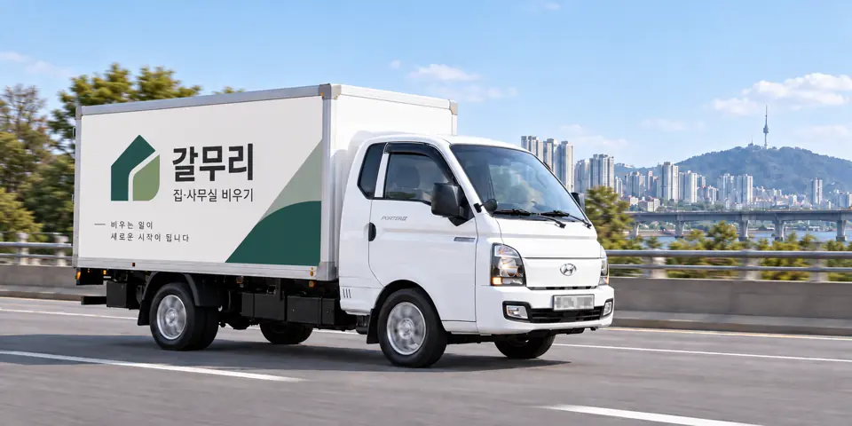 갈무리 작업 차량 (그림) · 구포동 유품정리